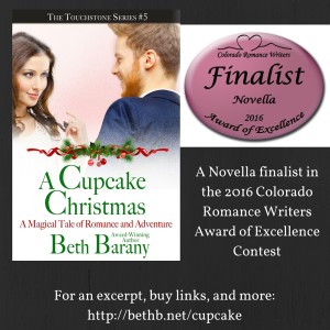 A CUPCAKE CHRISTMAS was chosen as a Novella finalist in the 2016 Colorado Romance Writers Award of Excellence Contest