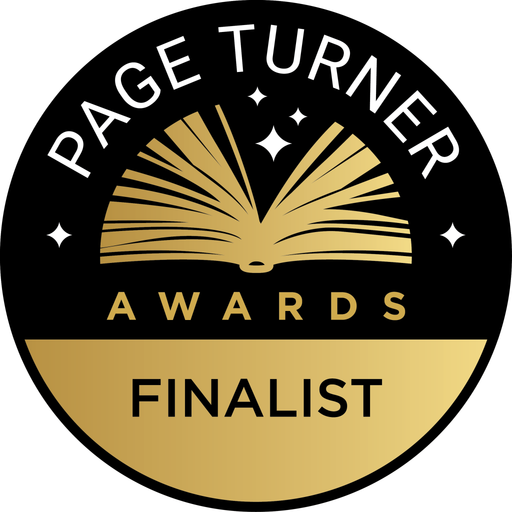 BADGE FOR PAGE TURNER AWARDS FINALIST FOR INTO THE BLACK BY BETH BARANY